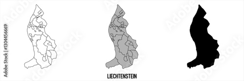High detailed vector map - Liechtenstein
