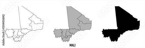 High detailed vector map - Mali
