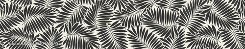 Tropical palm leaves seamless pattern.