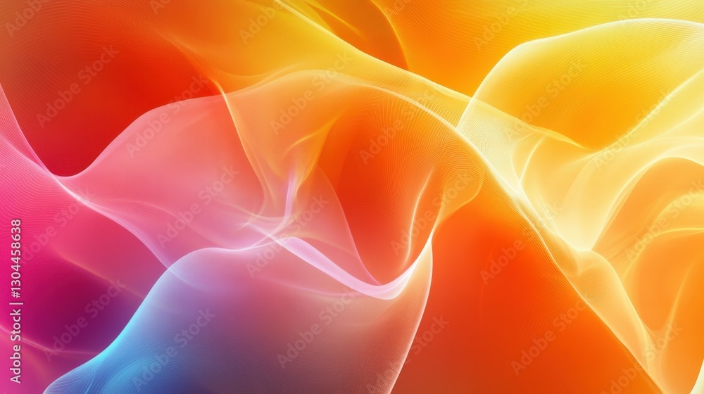 Obraz premium abstract background with smooth flowing waves and neon gradients, dynamic textures, high detail, futuristic design, minimalistic layout