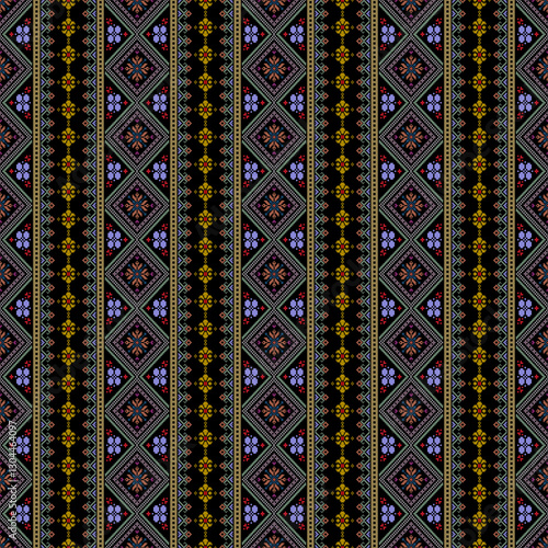 Beautiful retro seamless pattern design by geometric 