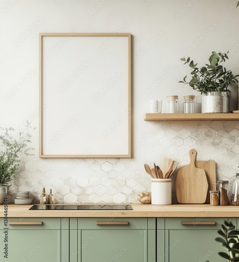 Fototapeta premium Modern Kitchen with Frame Space