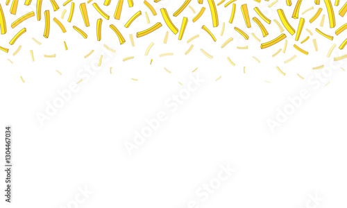 Falling French Fries Potato Chips Border Frame Wallpaper
