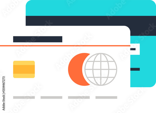 electronic payment flat web icon concept