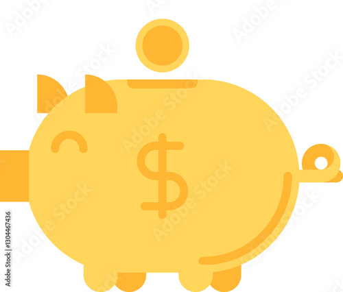 savings flat web icon concept