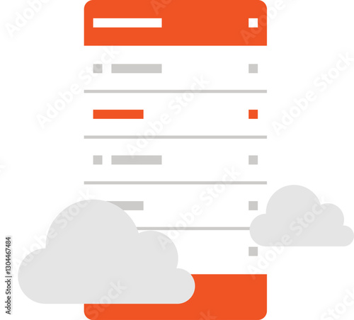 Cloud Computing flat web icon concept