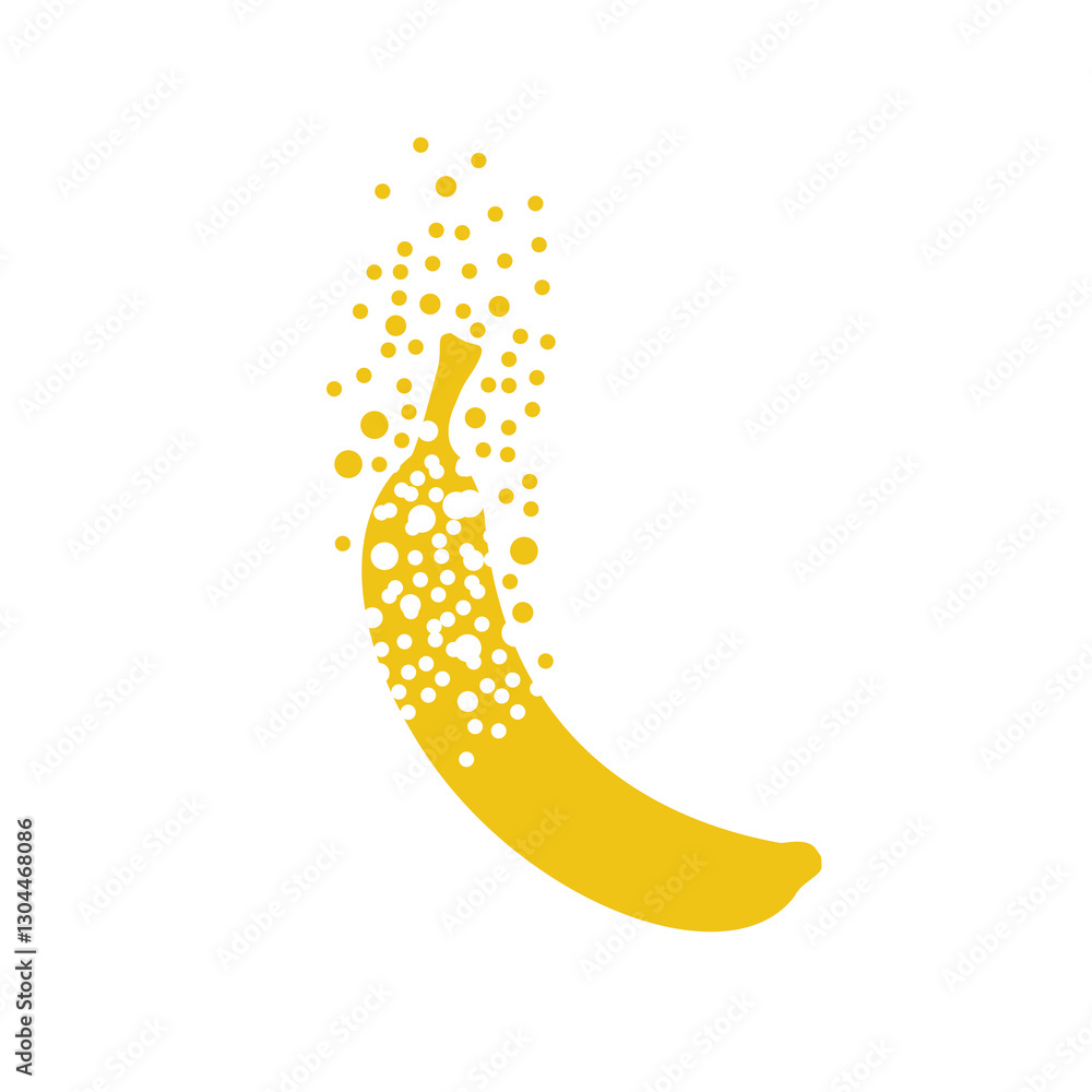 Banana dispersing into a cloud of bubbles Banana dispersing into a cloud of bubbles