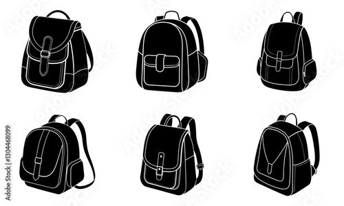 Mini Backpack silhouette vector
