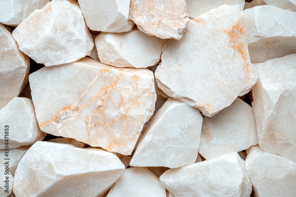 Textured white stones showcase natural variations and unique sha Textured white stones showcase natural variations and unique sha