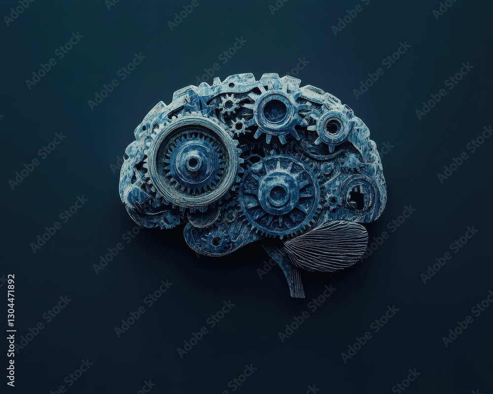 Illustration of a brain with gears, symbolizing mental clarity and focus management Illustration of a brain with gears, symbolizing mental clarity and focus management