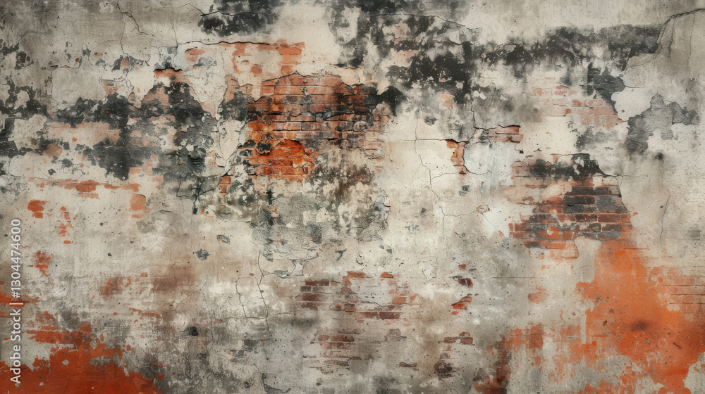 Obraz premium close up horizontal image of an old and worn concrete wall background