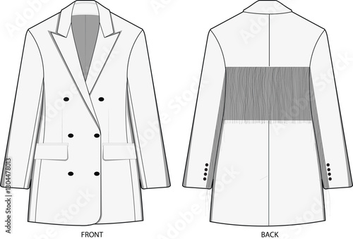 vector illustration of a blazer
