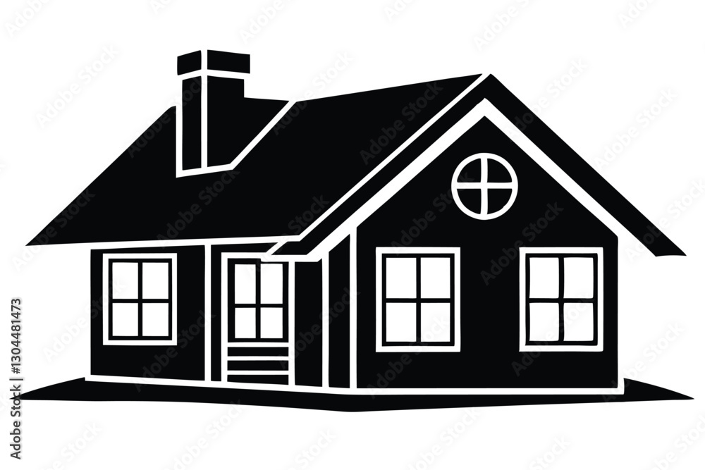 Fototapeta premium Flat design silhouette isolated white background