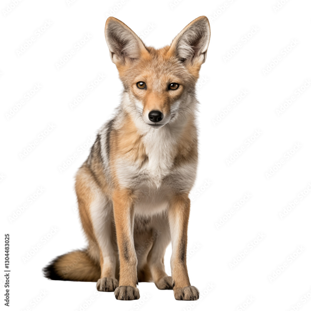 Fototapeta premium Detailed Full-Body Jackal Illustration – Realistic Animal Artwork