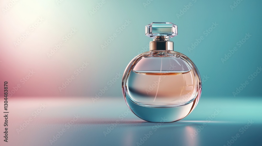 Close-up luxury perfume bottle in minimalist studio setting product photography Close-up luxury perfume bottle in minimalist studio setting product photography