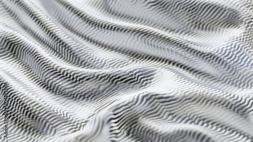 Wallpaper Mural Wavy black and white fabric surface with geometric pattern Torontodigital.ca