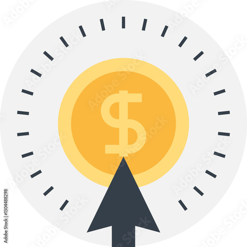 Pay Per Click flat web icon