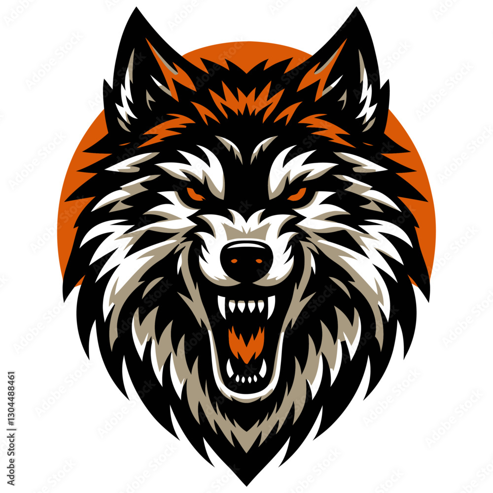 Obraz premium Wolf vector and illustration.