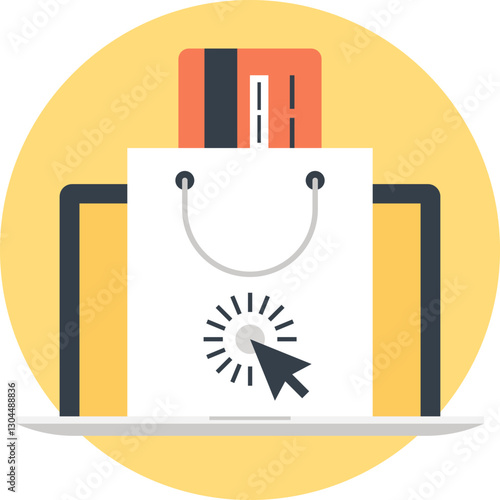 E-commerce flat web icon