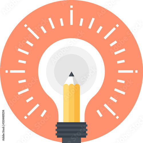 creative process flat web icon