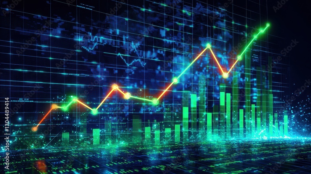 Market trends analysis business sector data visualization digital environment high-tech perspective Market trends analysis business sector data visualization digital environment high-tech perspective