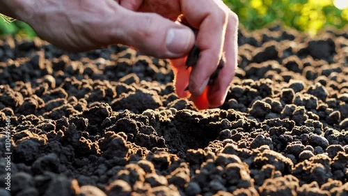 The Hand Planting Seeds