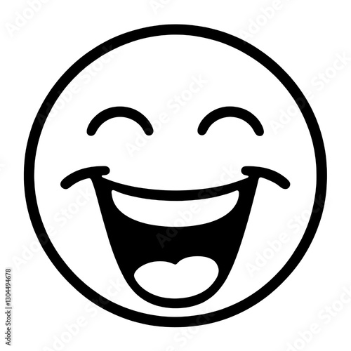 laugh smiley face icon isolated PNG transparent