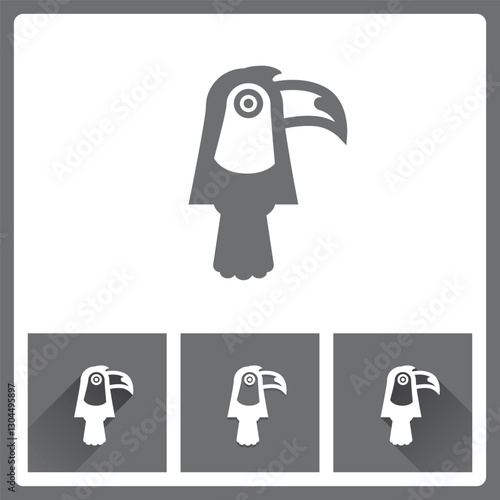 Hornbill icon isolated on white background with charger flat icon, EPS10