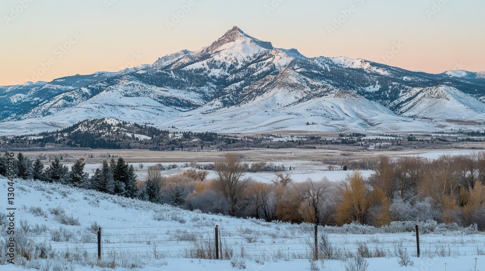 Fototapeta premium Majestic Winter Mountain Landscape