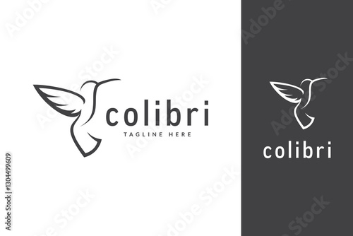 colibri logo icon vector illustration