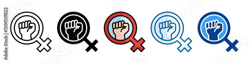 Women Empowerment  Icon Set Multiple Style Collection