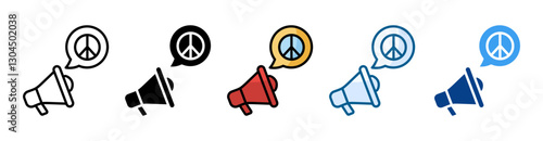 Free Speech  Icon Set Multiple Style Collection