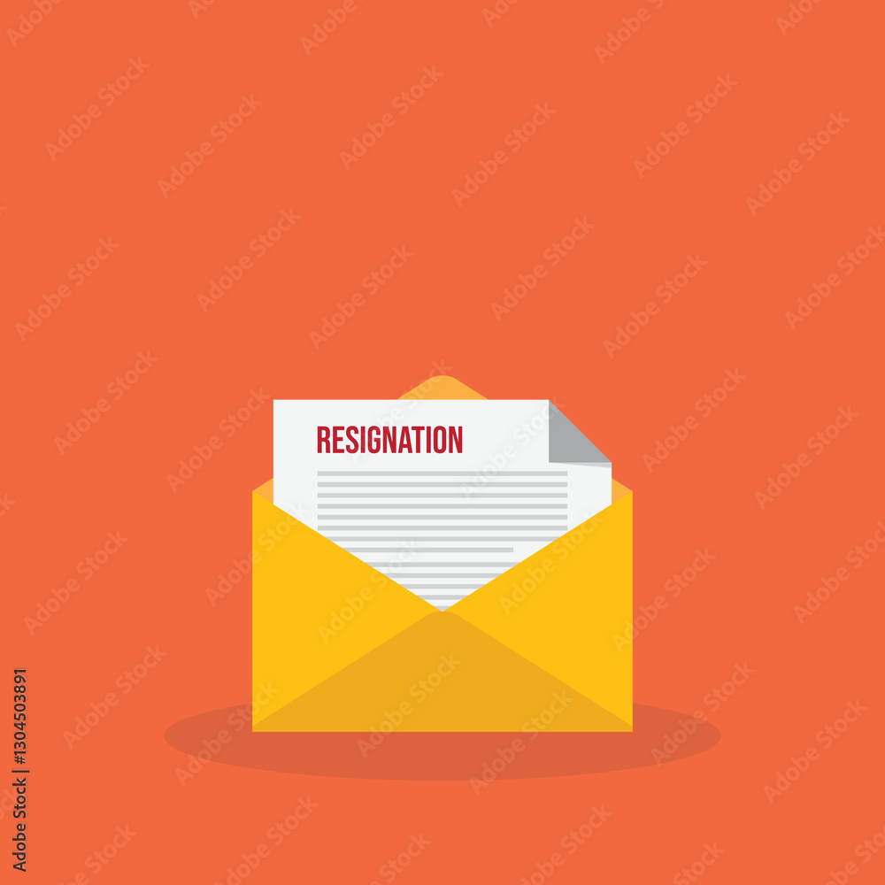 Professional write resignation letter to quit job or inform to leave company, change new job or notify boss, manager of dismissal concept, resignation email.