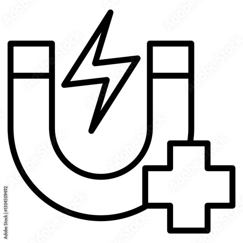 magnet therapy single icon
