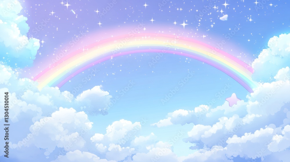 Pastel Rainbow Dreamscape: A Whimsical Celestial Artwork Pastel Rainbow Dreamscape: A Whimsical Celestial Artwork