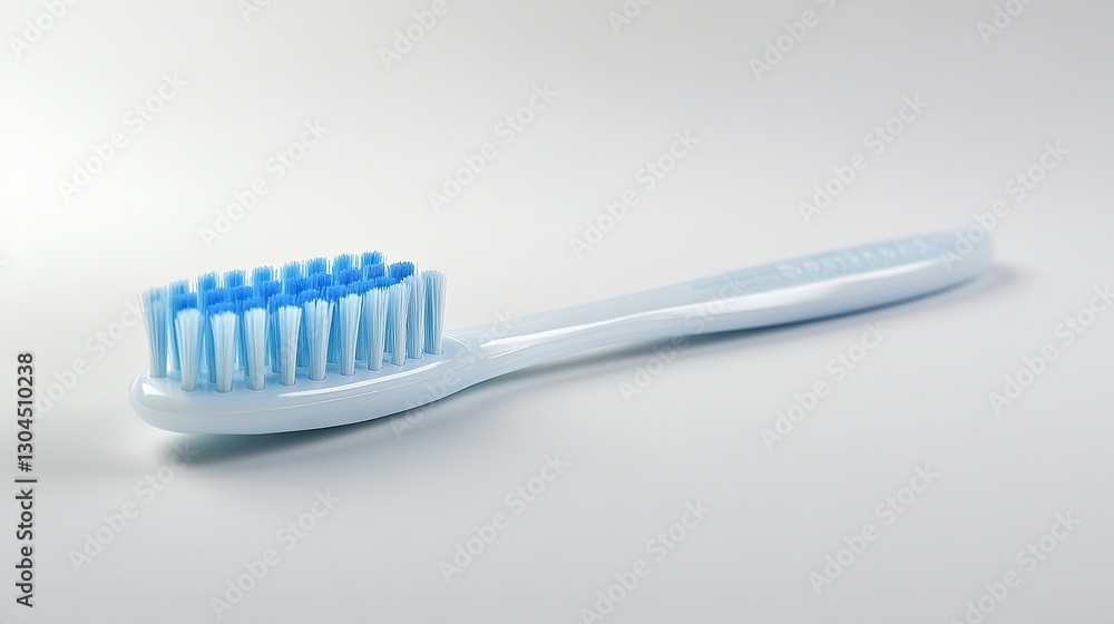 New Toothbrush with Plastic Handle and Blue Bristles New Toothbrush with Plastic Handle and Blue Bristles