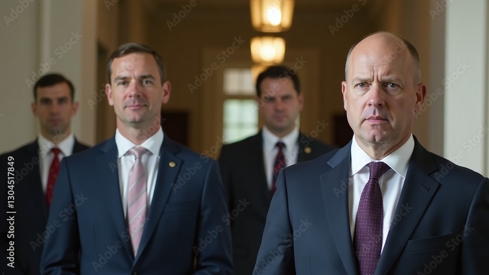 men business attire appear camera serious expressions men business attire appear camera serious expressions