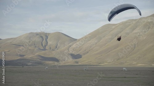 Landing With The Parachute In The Valley
