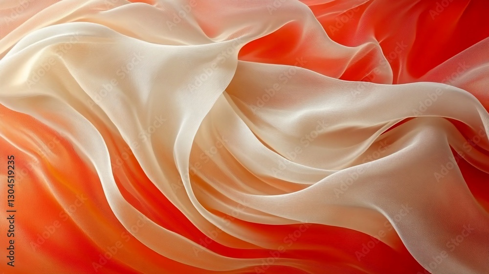Obraz premium Fabric flows against bright background for ads, wallpapers, design, or textiles