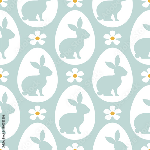  Easter seamless pattern.Spring easter pattern for wrapping paper, textile, wallpaper.