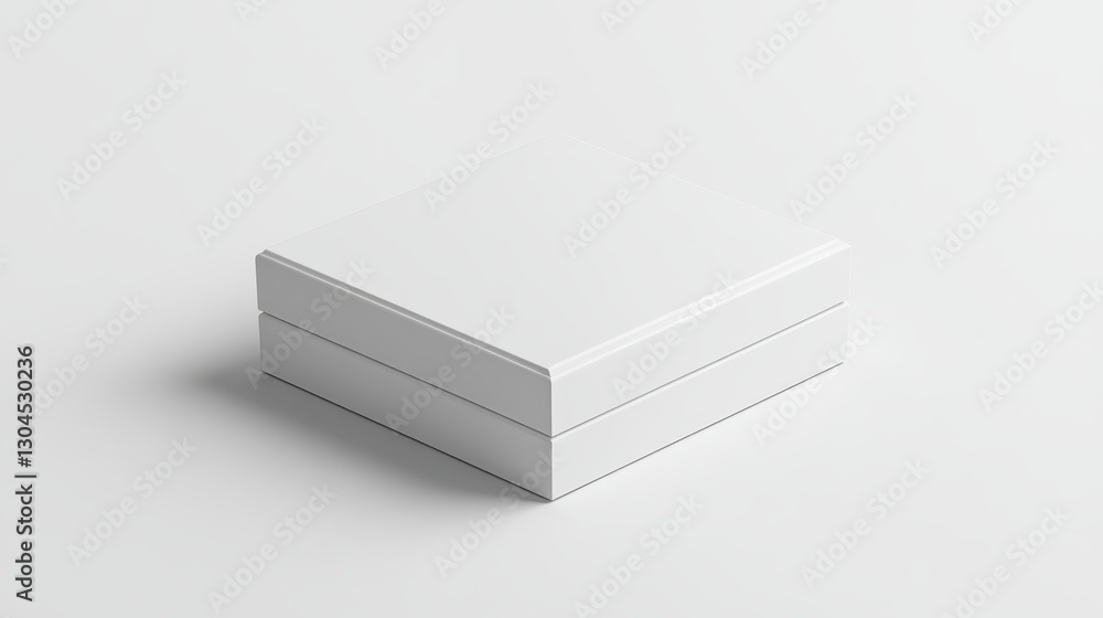 Fototapeta premium A sleek, minimalist software box mockup, featuring a clean, modern design, is presented against a white backdrop.