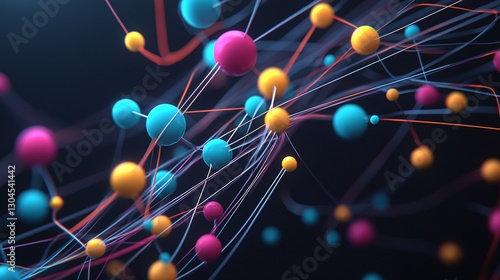 information source sharing, collaborative nodes, colorful abstract interactions, conceptual network visuals, glossy digital spheres, luminous highlights, interactive energy