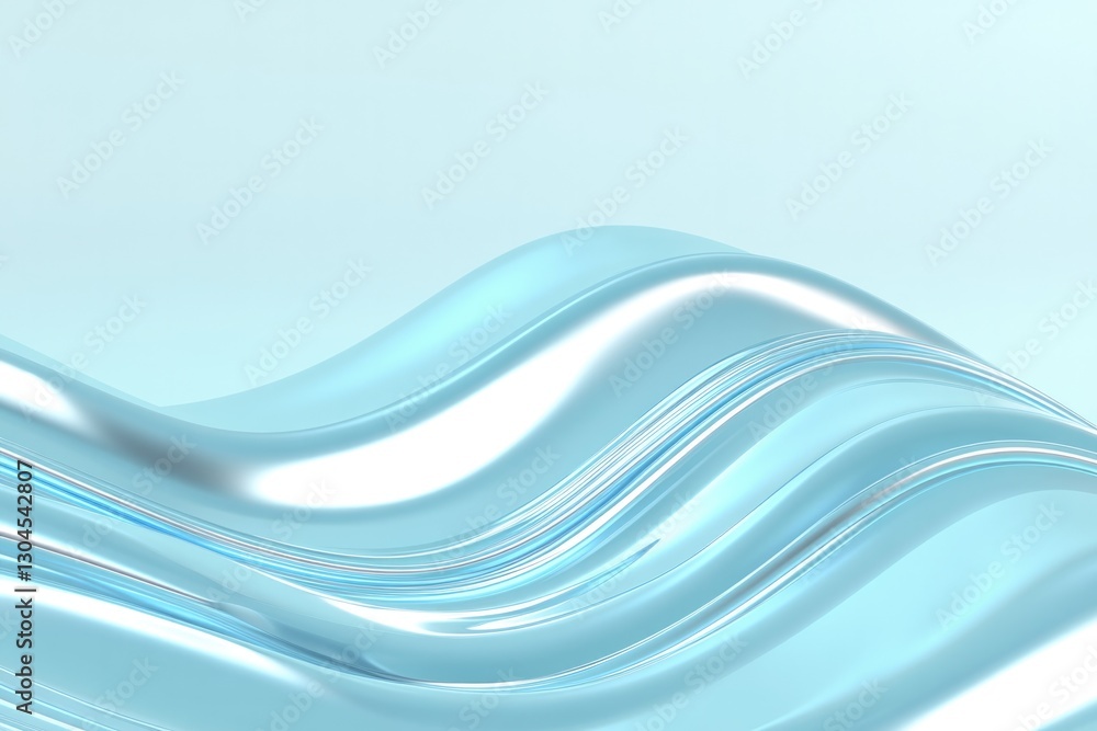 Obraz premium Translucent waves create calming ambiance, reflecting light beau