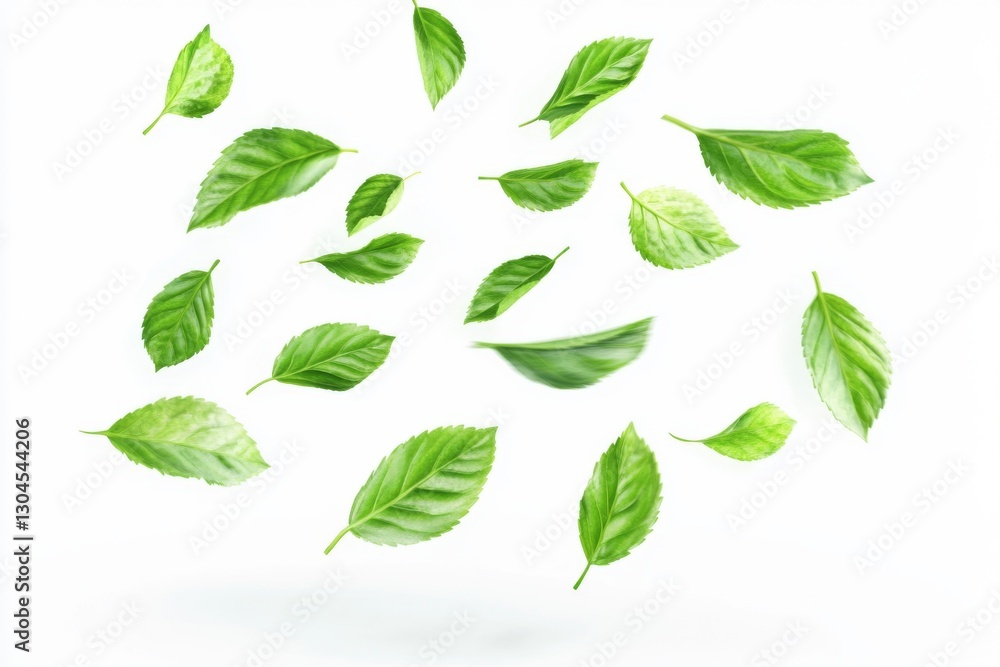 green leaves isolated on white green leaves isolated on white