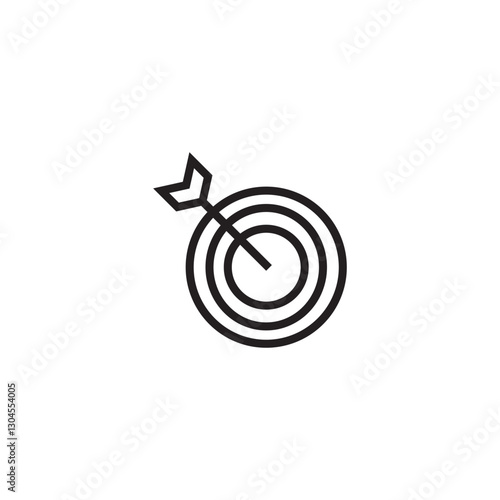 Target Icon In Trendy Design Vector Eps 10, Editable Stroke