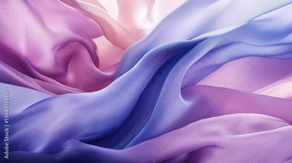 Obraz premium Abstract Drapery of Lavender and Periwinkle Silk Fabric