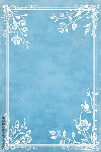 Abstract lace borders flower accents background poster template