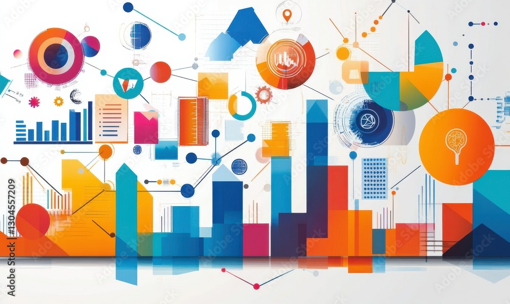 Fototapeta premium Business backgrounds, business graphics with advanced technology and future development research feel.