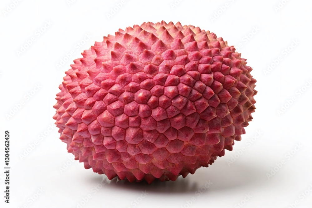 Fresh Single Lychee Fruit Isolated on White Background - High-Resolution Stock Photo Fresh Single Lychee Fruit Isolated on White Background - High-Resolution Stock Photo