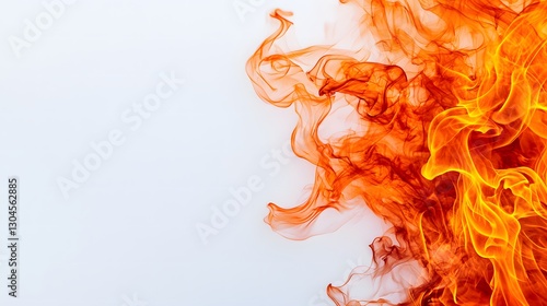 Dynamic flames dance in abstract art studio digital illustration minimalistic close-up visual energy